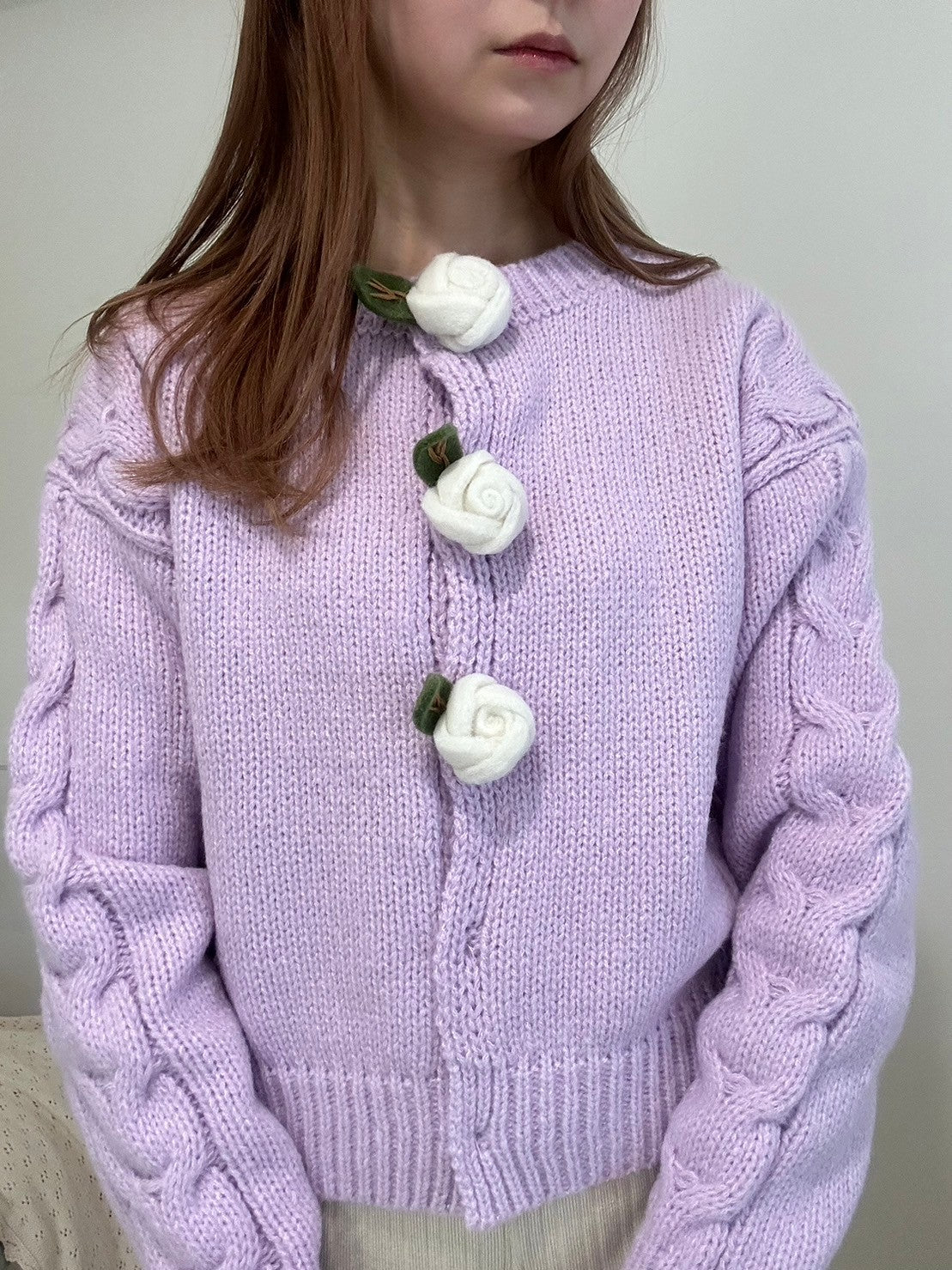 ＜FL2233509＞　rose cardigan