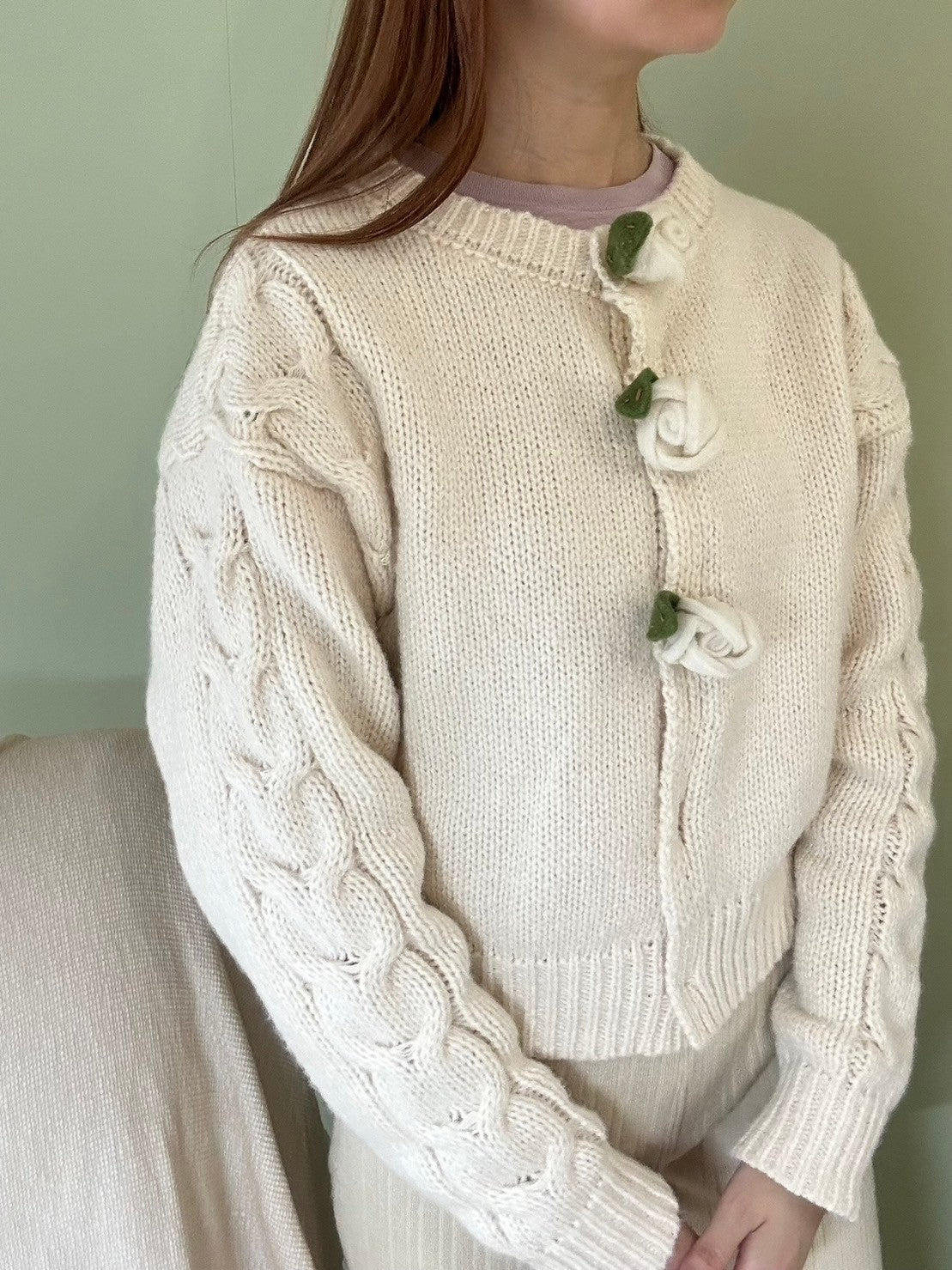 ＜FL2233509＞　rose cardigan
