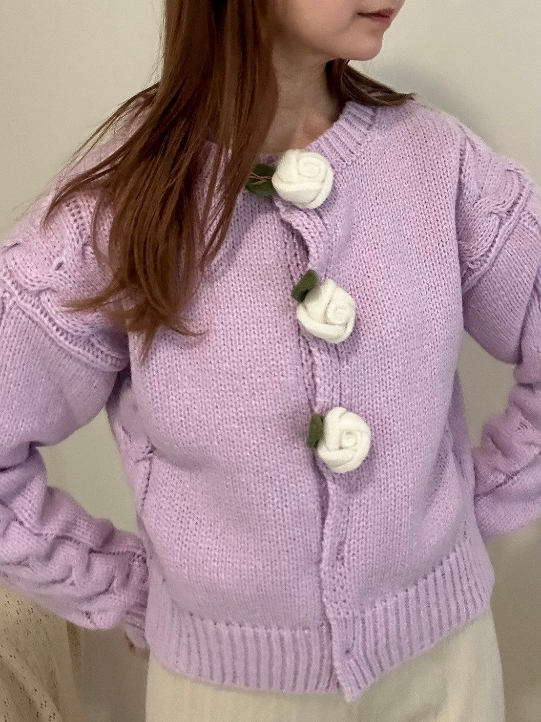 ＜FL2233509＞　rose cardigan