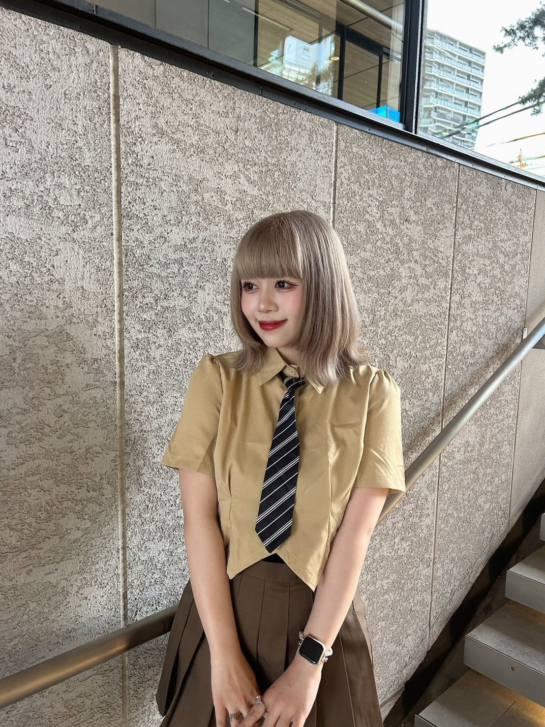＜GR2242512＞　ネクタイ付きシャツ