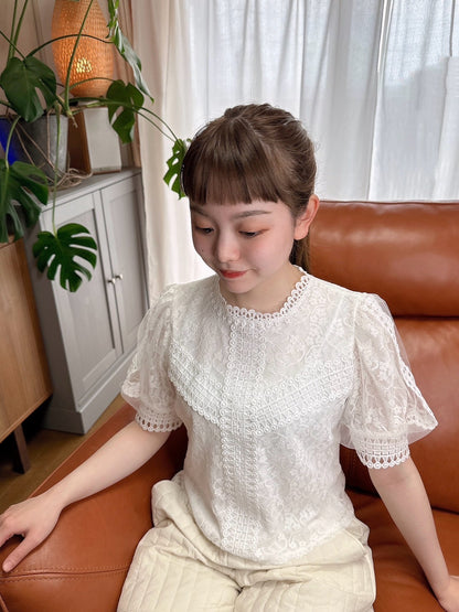 ＜PP2242702＞　レースブラウス
