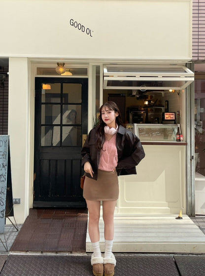 ＜QU2233236＞　シンプルミニスカート