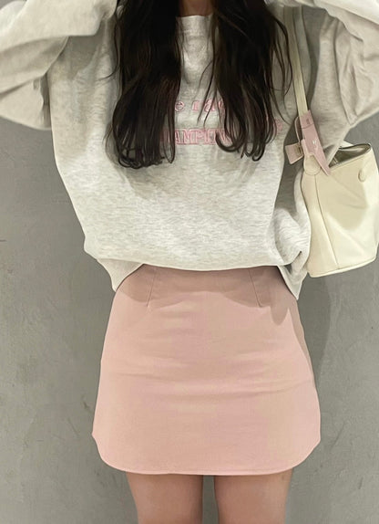＜QU2233236＞　シンプルミニスカート