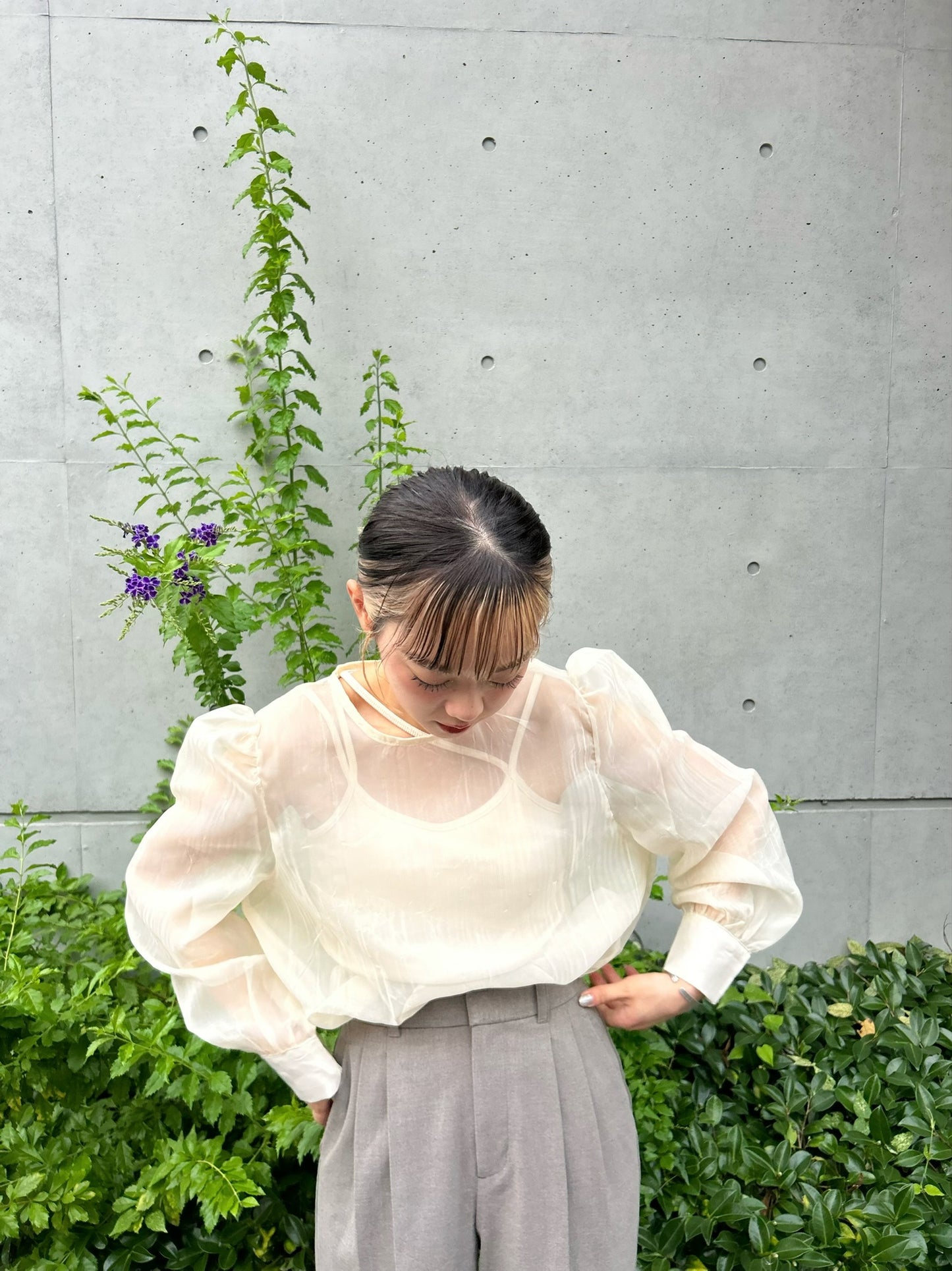 ＜IT2233415＞　シフォンシアーブラウス