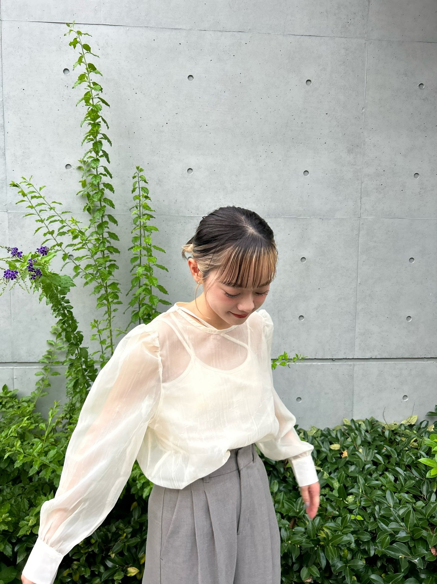 ＜IT2233415＞　シフォンシアーブラウス