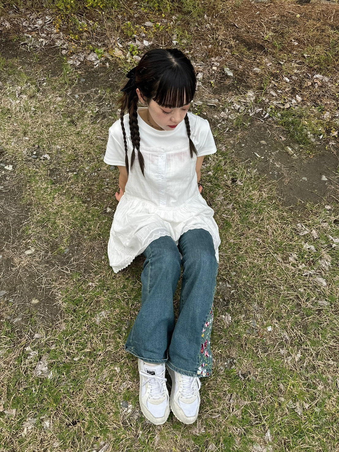 ＜IT2242408＞　コットンレースチュニック