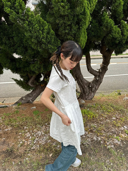 ＜IT2242408＞　コットンレースチュニック