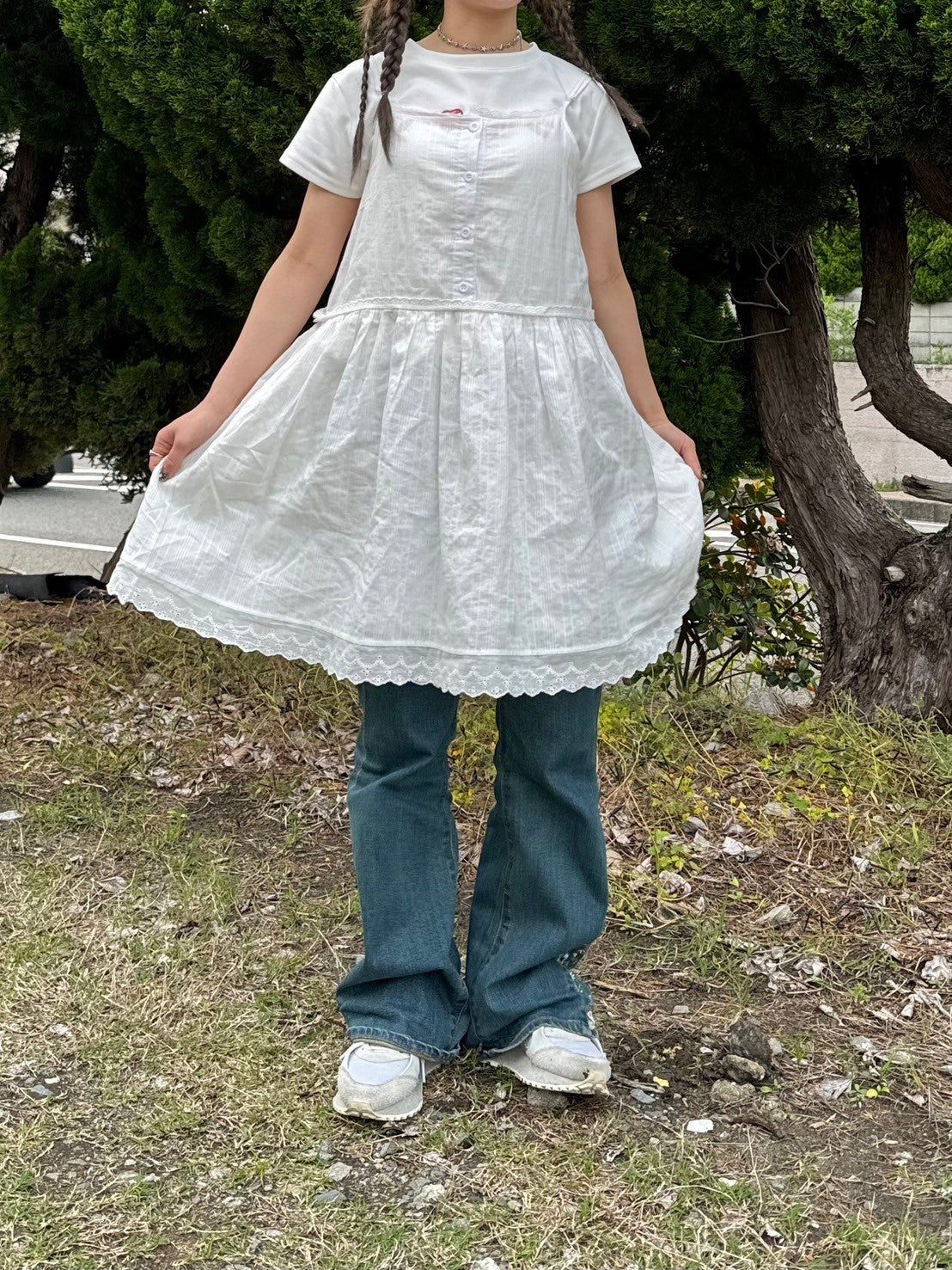 ＜IT2242408＞　コットンレースチュニック