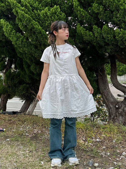 ＜IT2242408＞　コットンレースチュニック