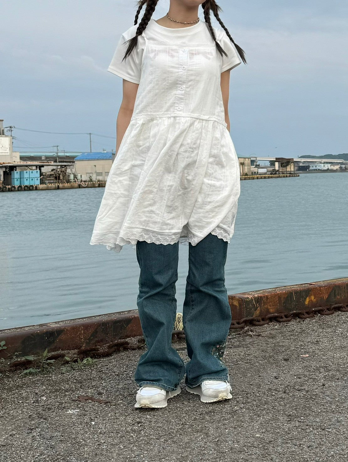 ＜IT2242408＞　コットンレースチュニック