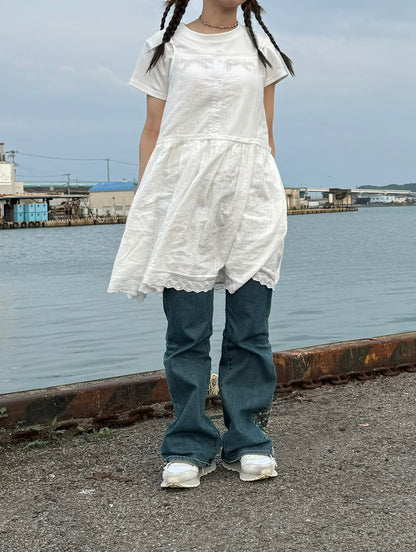 ＜IT2242408＞　コットンレースチュニック