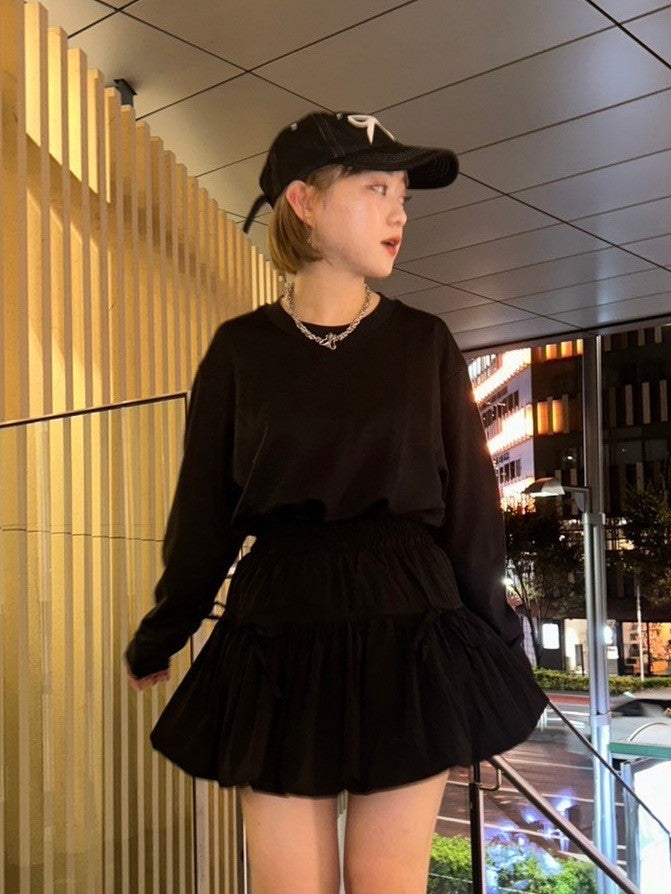 ※ラスト２点！＜IT2242418＞　リボンバルーンスカート