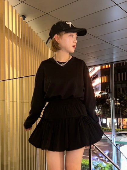 ※ラスト２点！＜IT2242418＞　リボンバルーンスカート