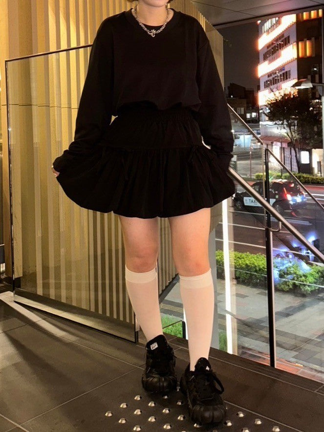 ※ラスト２点！＜IT2242418＞　リボンバルーンスカート