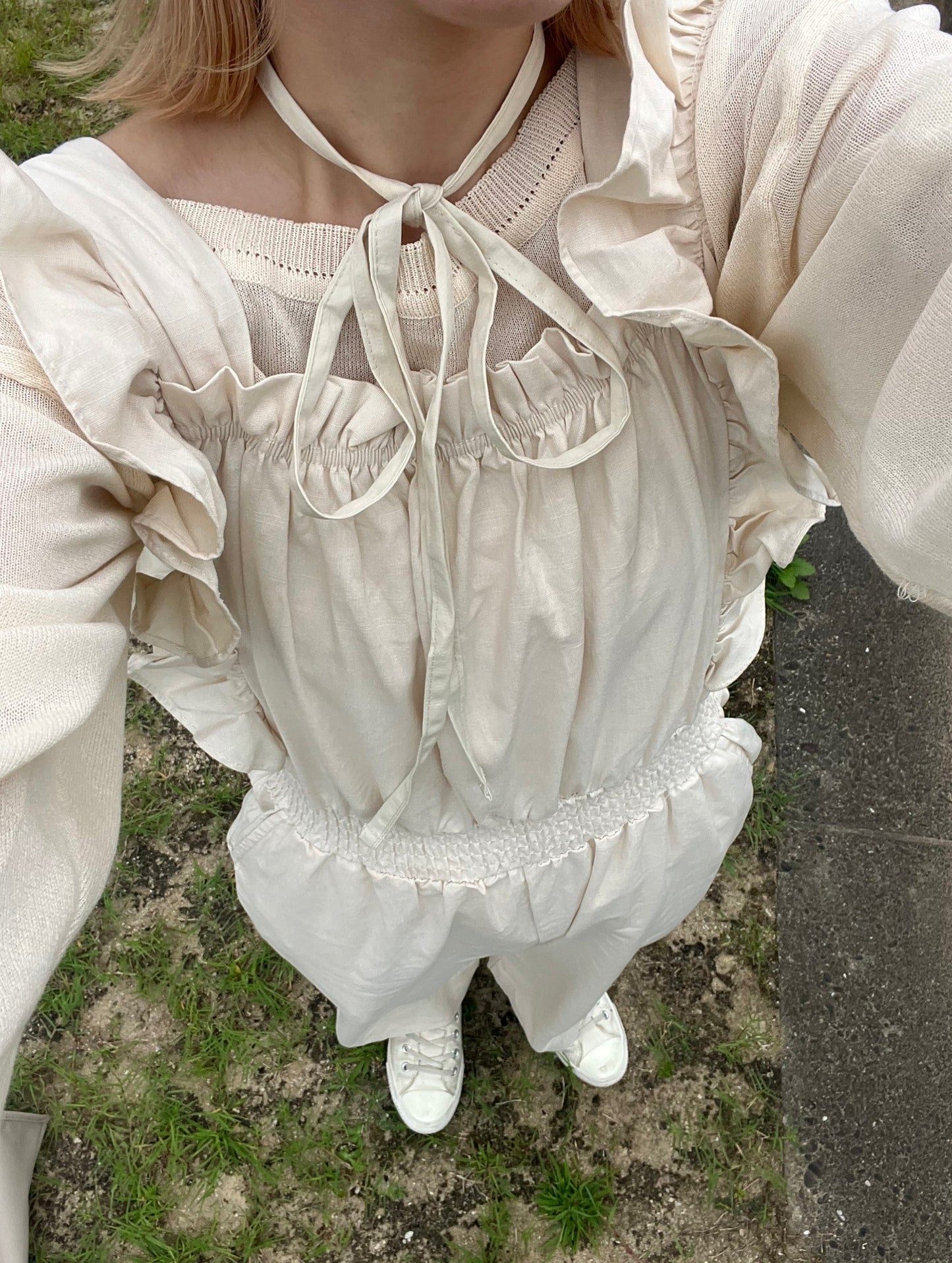 ※残りわずか! ＜IT2233401＞　フリルオールインワン
