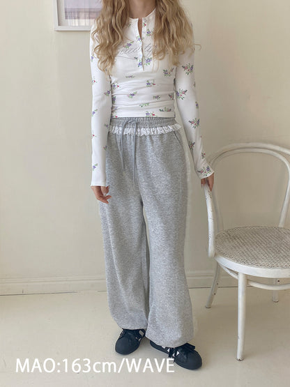 ＜SL2251641＞　レースラインスウェットパンツ