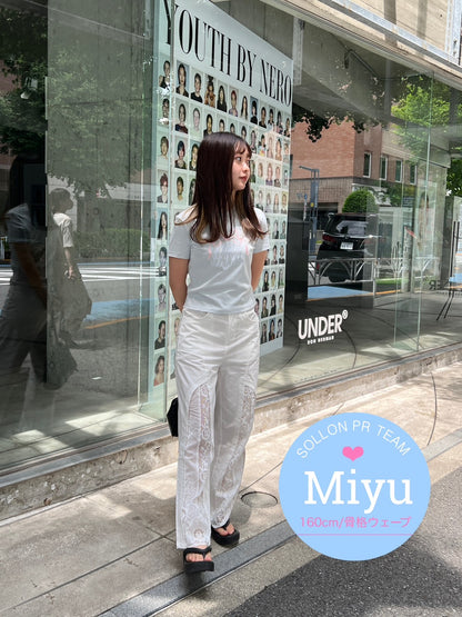 ＜SL2242610＞　リボンクロップドTシャツ