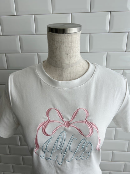 ＜SL2242610＞　リボンクロップドTシャツ