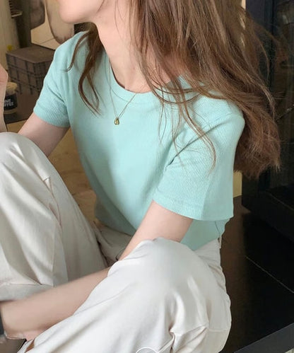 ＜SL2221665＞　カラーリブTシャツ
