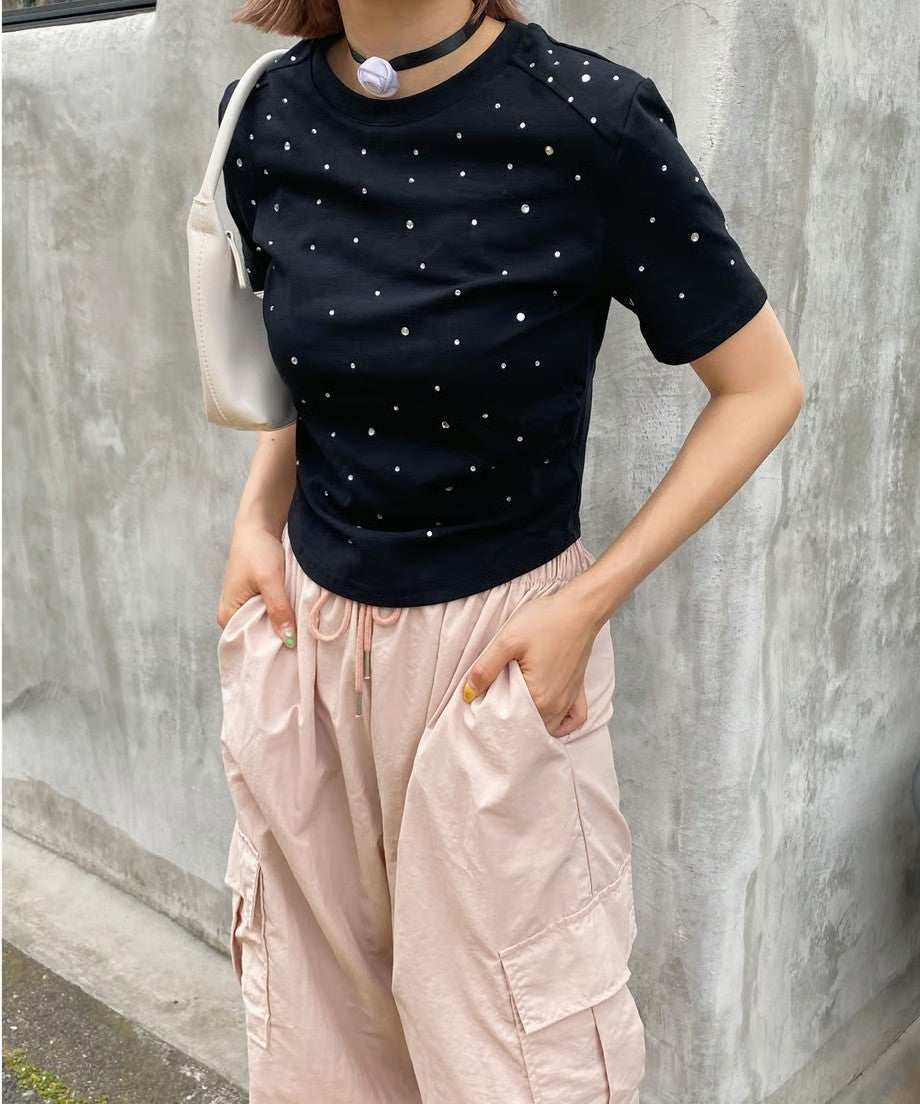♥＜SL2233604＞　ビジューTシャツ