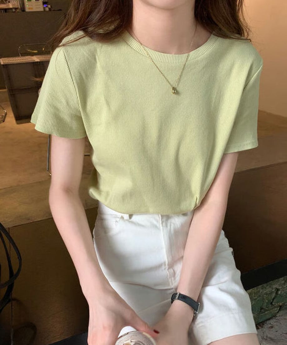 ＜SL2221665＞　カラーリブTシャツ