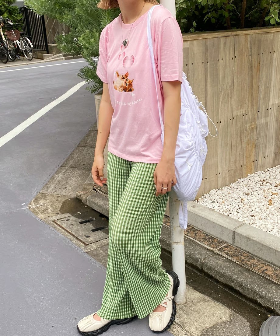 ＜SL2233613＞　ネコハートTシャツ