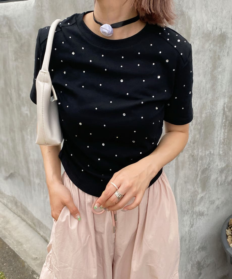 ♥＜SL2233604＞　ビジューTシャツ