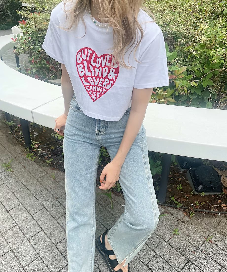 ※残りわずか!＜SL2222767＞　Heart logo short T