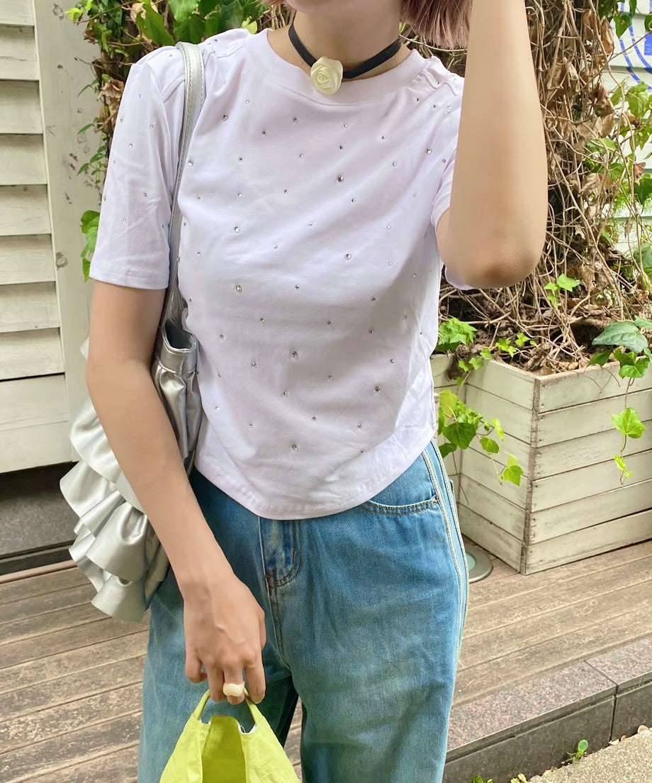 ♥＜SL2233604＞　ビジューTシャツ