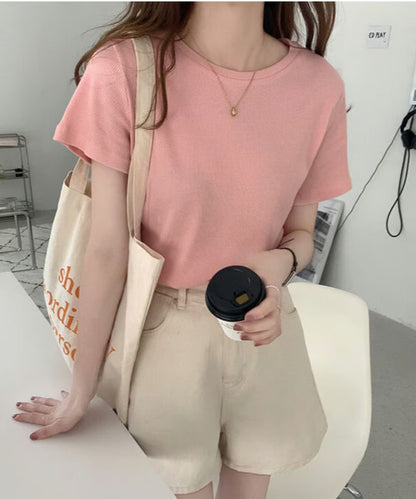 ＜SL2221665＞　カラーリブTシャツ