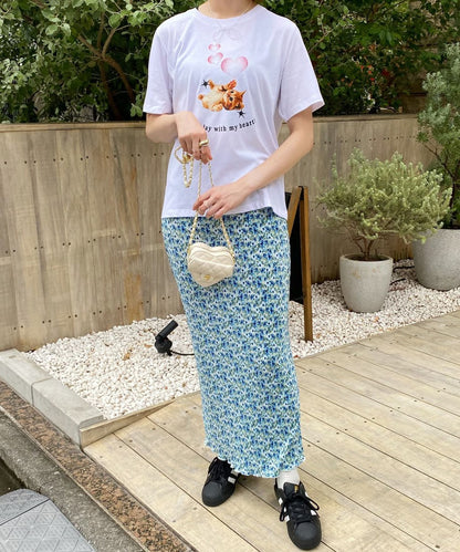 ＜SL2233613＞　ネコハートTシャツ