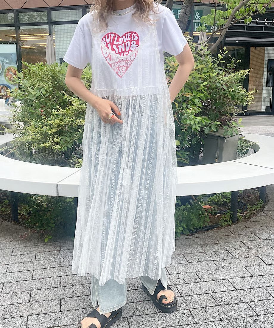 ※残りわずか!＜SL2222767＞　Heart logo short T