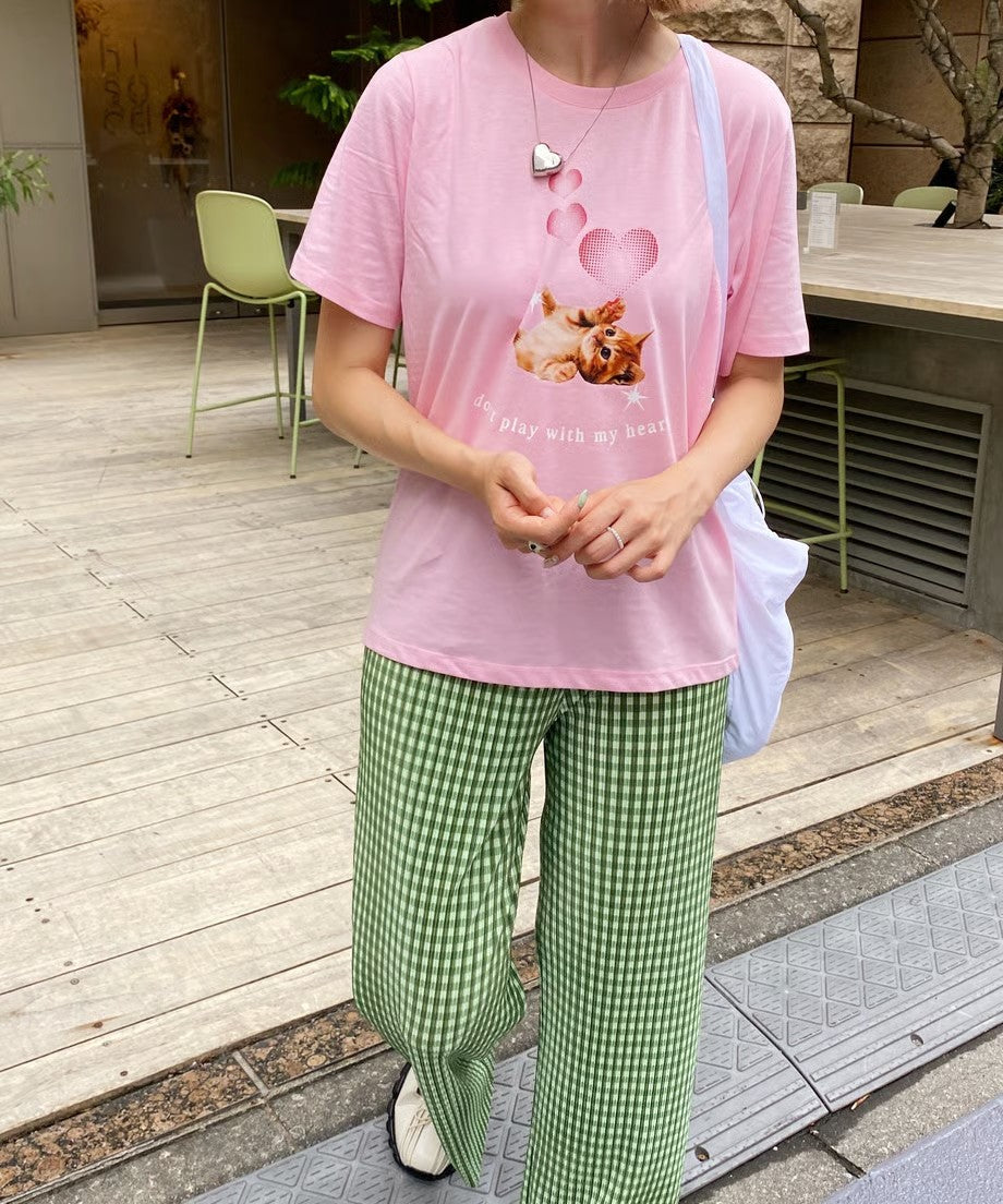 ＜SL2233613＞　ネコハートTシャツ