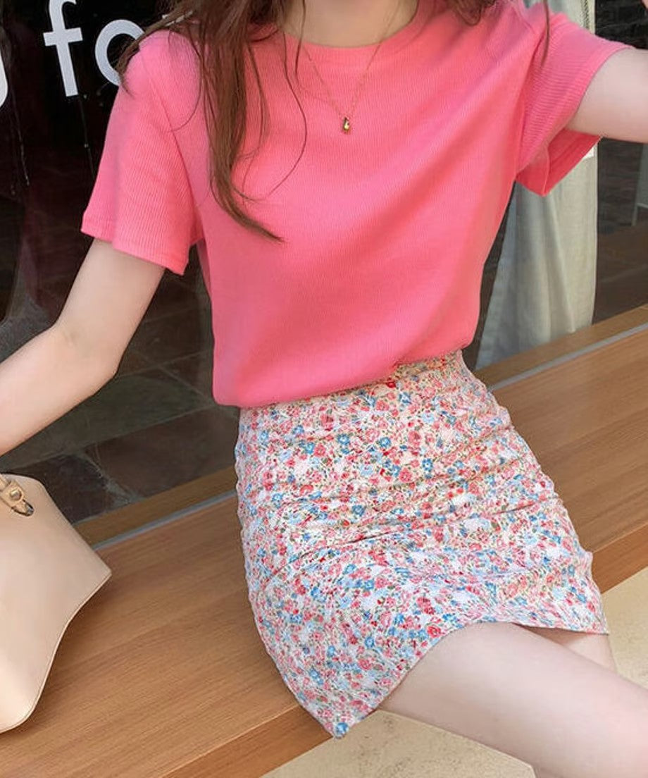 ＜SL2221665＞　カラーリブTシャツ