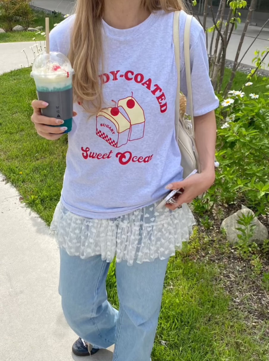 ＜SL2241659＞　candy cake tee