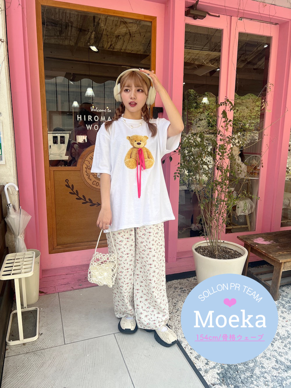 ＜SL2241617＞　bear ribbon tee