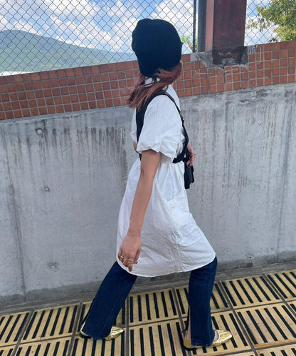 ＜AN2233305＞　リボンシャツミニワンピース