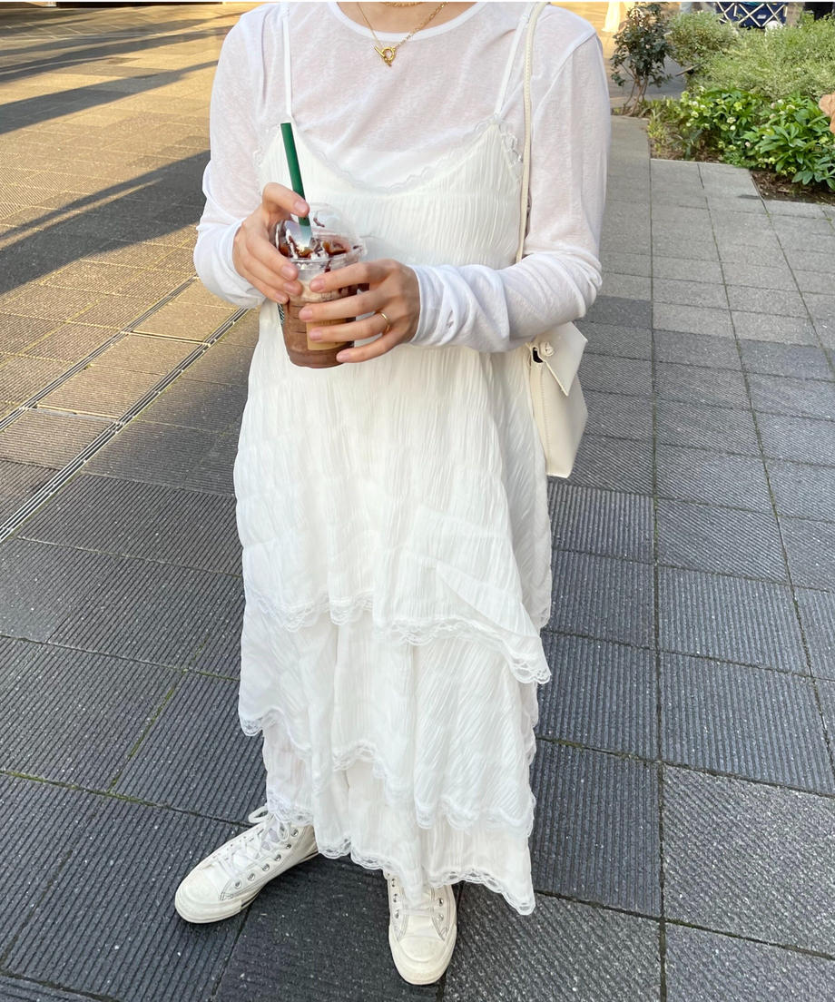 ＜LT2231110＞　ティアードキャミワンピース