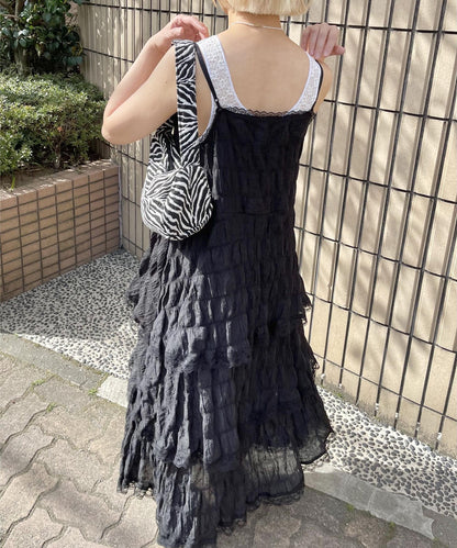 ＜LT2231110＞　ティアードキャミワンピース