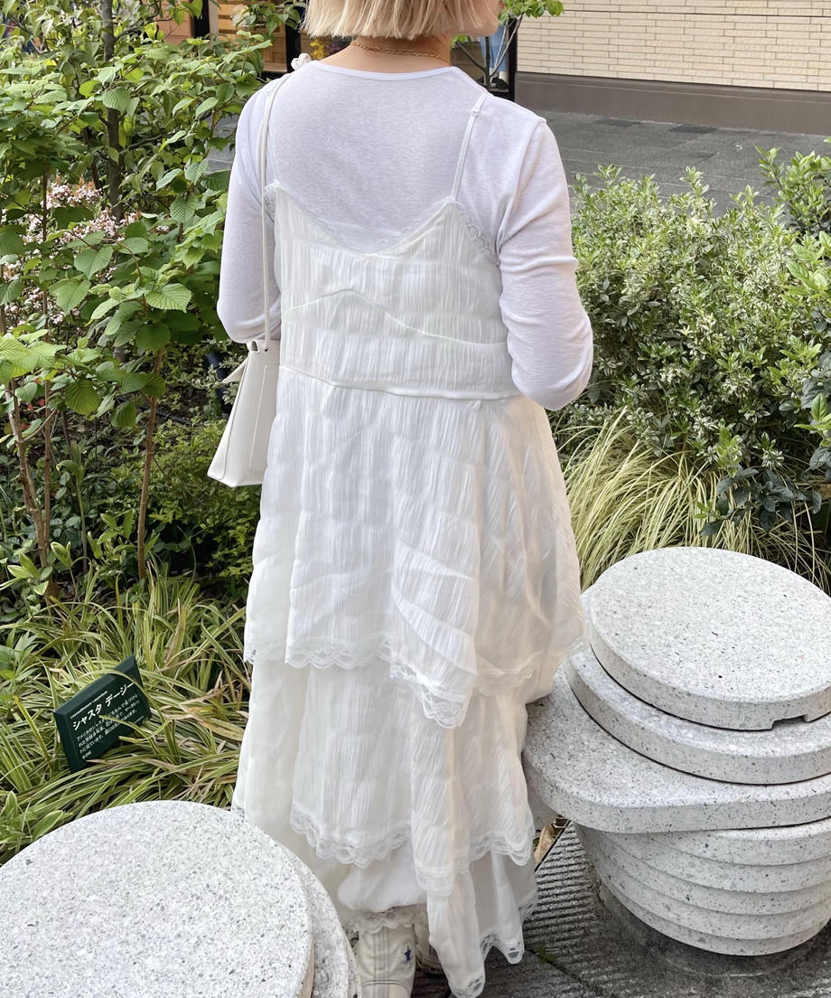 ＜LT2231110＞　ティアードキャミワンピース