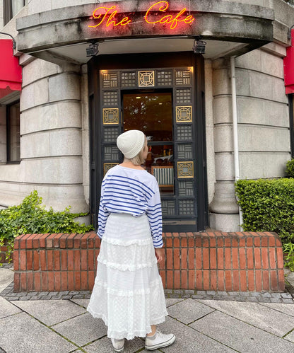 ＜LT2231121＞　コットンレースロングSK