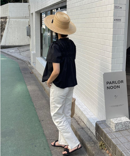 ＜PE2232701＞　シャーリングブラウス