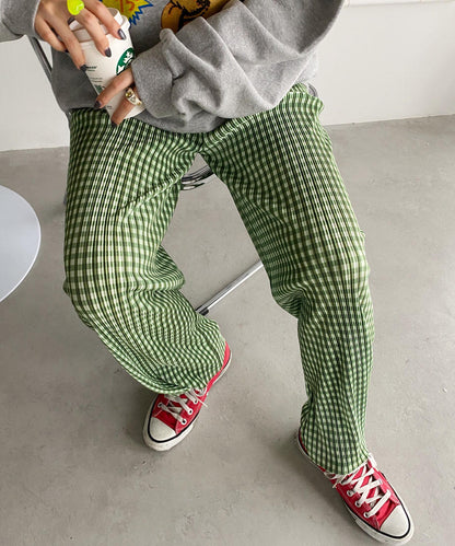 ＜SL2221655＞　チェックプリーツパンツ