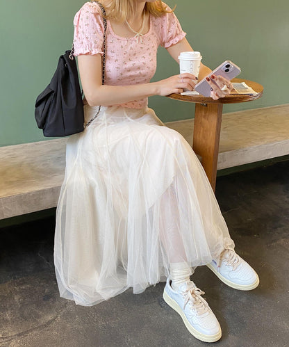 ＜SL2222721＞　小花柄パフスリーブTOPS