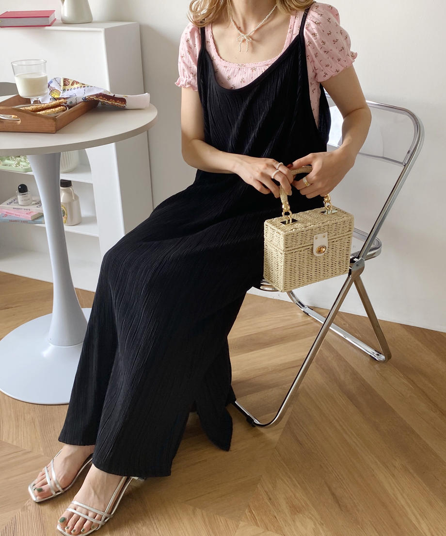 ＜SL2222721＞　小花柄パフスリーブTOPS