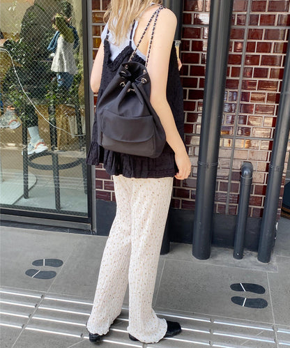 ＜SL2222747＞　小花柄プリーツパンツ