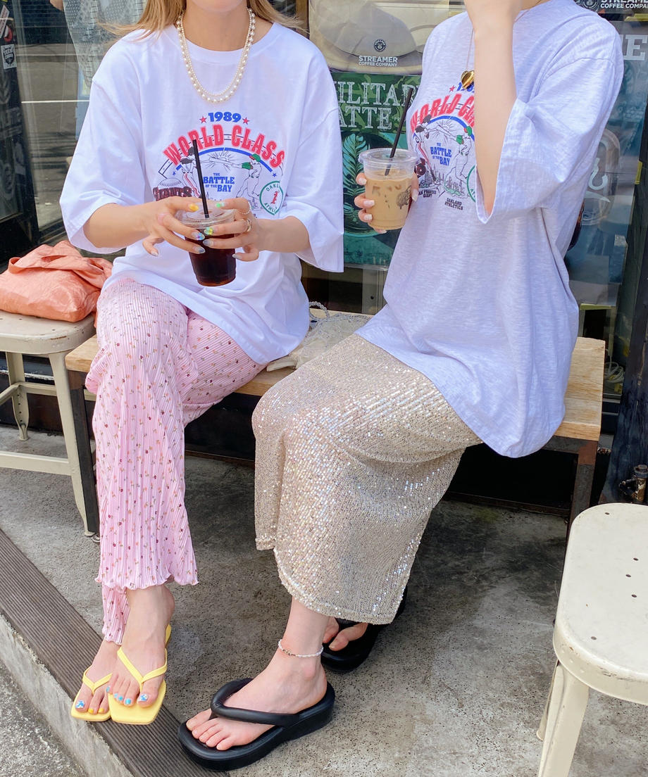 ＜SL2222747＞　小花柄プリーツパンツ