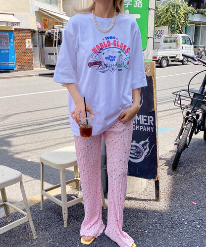 ＜SL2222747＞　小花柄プリーツパンツ