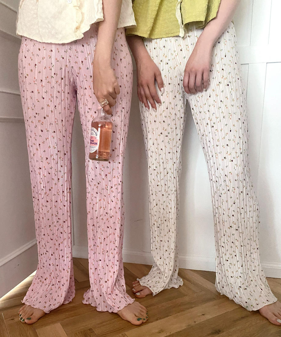＜SL2222747＞　小花柄プリーツパンツ