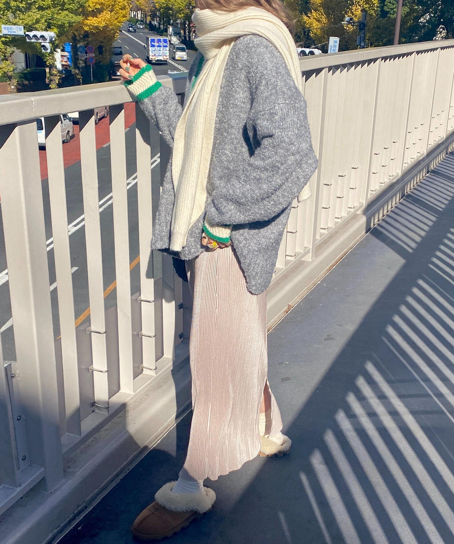 ＜SL2224636＞　プリーツロングナロースカート
